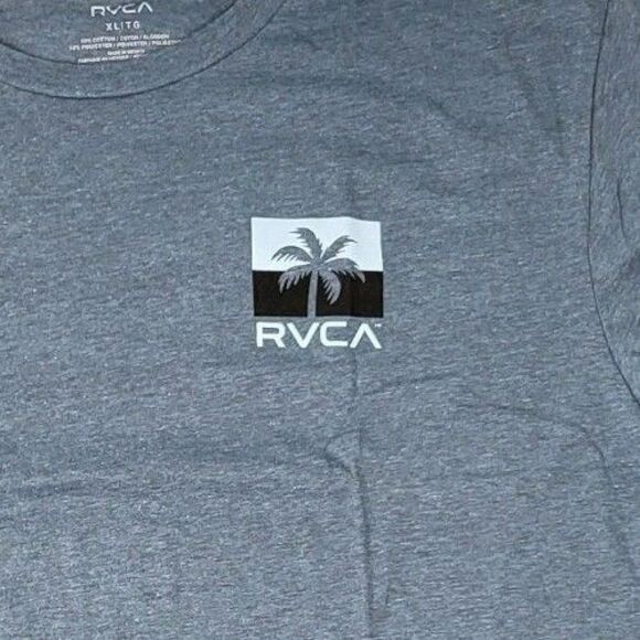 RVCA Palm Tree Beach Logo Mens Double Sided T Shirt Size XL - Picture 4 of 5